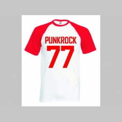 Punkrock 77 pánske dvojfarebné tričko 100%bavlna značka Fruit of The Loom